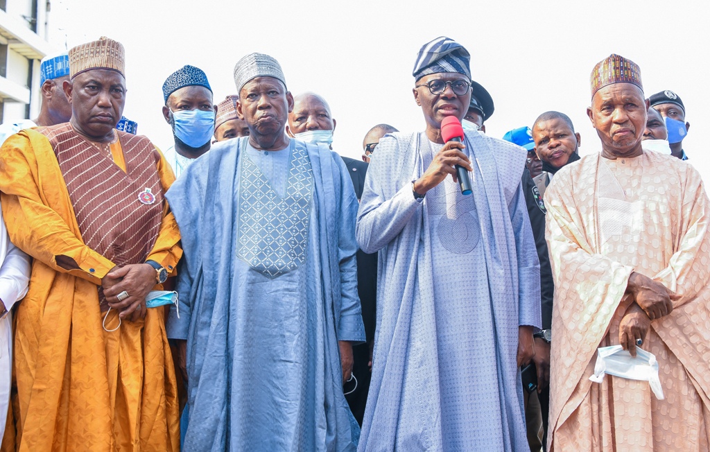 NORTH-WEST GOVERNORS VISIT IKOYI COLLAPSED BUILDING SITE
